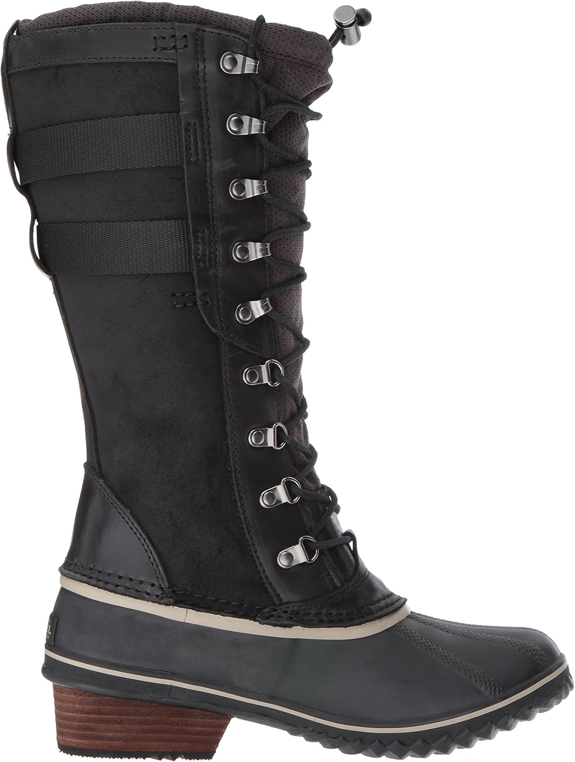  | Sorel Women's Conquest Carly II Snow Boot, Black, Silver Sage, 9 B US | Snow Boots