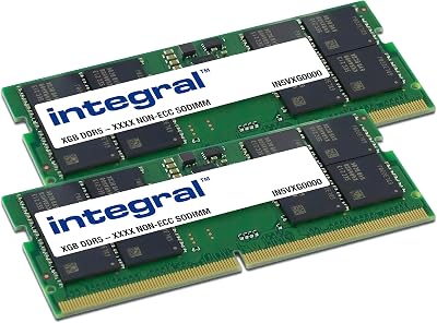 Integral 64GB DDR5 RAM Kit 2x32GB 5600MHz SODIMM Laptop Memory