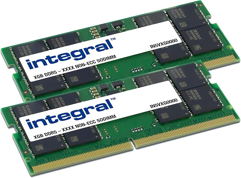 Integral 64GB DDR5 RAM Kit 2x32GB 5600MHz SODIMM Laptop Memory