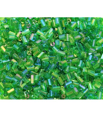 Miyuki Kmg 038 Transparent Green Luster 8 5g Long Magatama...