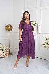 SCOMCHIC Womens Plus Size Wedding Guest Dress