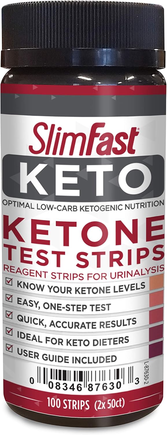 SlimFast Keto Ketone Test Strips -100 Count Box - Pantry Friendly: Health & Personal Care