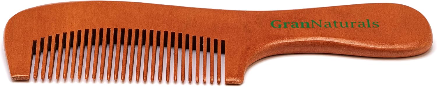 GranNaturals Wooden Comb with Handle, Fine Wood Toothed Styling & Grooming Tools for Men & Women - Image 5