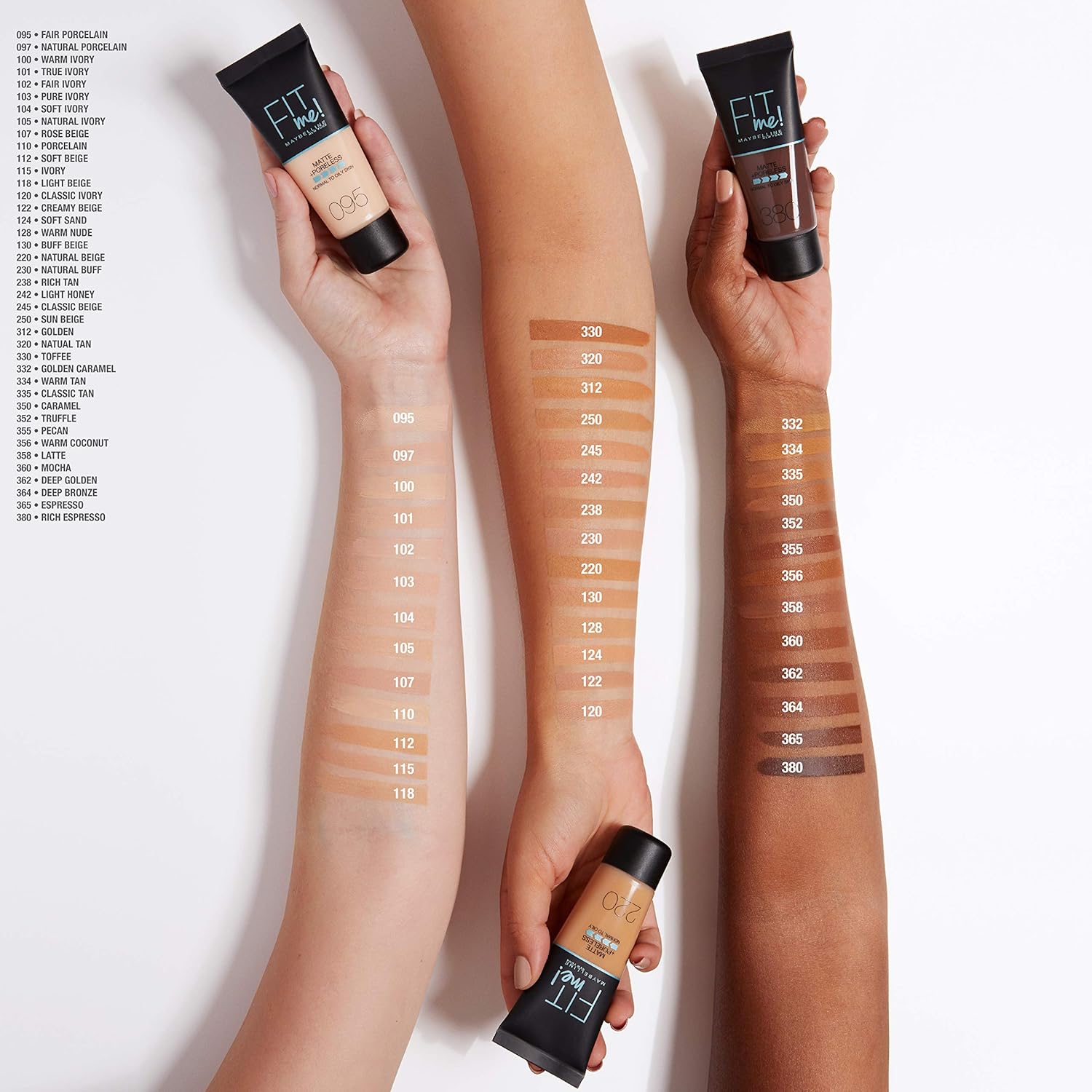 Maybelline Fit Me Foundation, Medium Coverage, Blendable With a Matte and Poreless Finish - Image 4