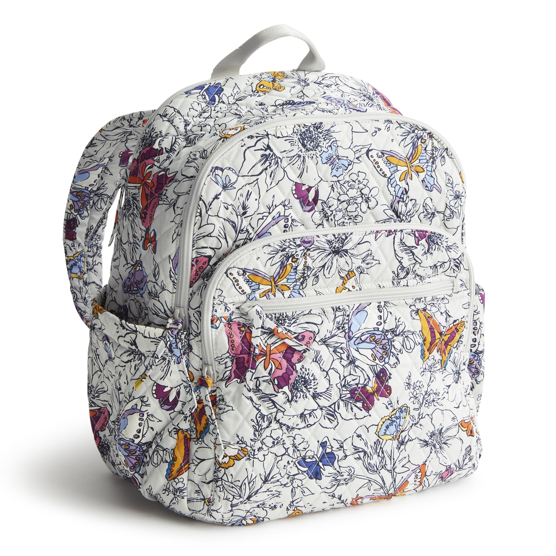 Vera Bradley Women’s Bancroft Backpack – Premium Cotton, Wing + Bloom, One Size