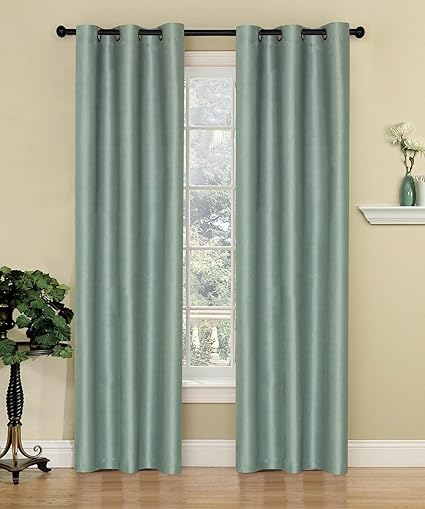 Amazon Com Monroe Solid Blackout Panel Grommet Curtain Thermal 40