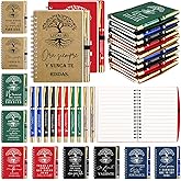 Sinload 20 Pcs/ 10 Set Christian Valentines Gifts Bulk Spiral Notebooks with Bible Pen Prayer Journal Bible Verse A6 Tree of Life Scripture Notepad for Religious Church Holiday (20, Spanish Classic)