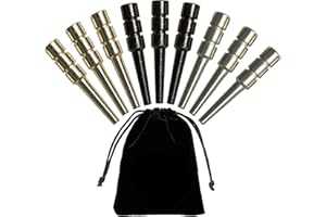 WE Games King-Sized Ultimate Cribbage Pegs - Set of 9 (3 Brass, 3 Silver, 3 Black)