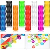 Outus 160 Pcs Discbound Discs 0.94 Inch Binding Rings Planner Notebook | Plastic Expansion for Discbound System, Multicolor Fit Planner and Notebook Accessories, Durable Page Binding Organizer