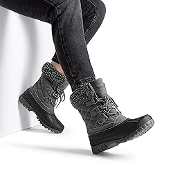 DREAM PAIRS Women's Winter Duck Boots Mid Calf Warm
