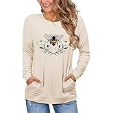 Dresswel Be Kind Sweatshirts for Women Long Sleeve Graphic Shirts Crewneck Pullover Tops Casual Loose Fall Outfits Clothes