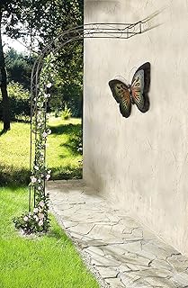 Dekoleidenschaft Rankhilfe „Halbbogen“ aus Metall in Rost-Optik, Rosenbogen, Rankbogen