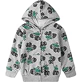 Popshion Boys Toddler Cartoon Dinosaur Hoodies Jacket Cool Long Sleeve Zipper Hooded Sport Sweatshirt Coat for Kids 1-7 Years