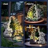 GIGALUMI Upgraded Elephant Garden Statue Solar LED Watering Light 10.6 inch view 2