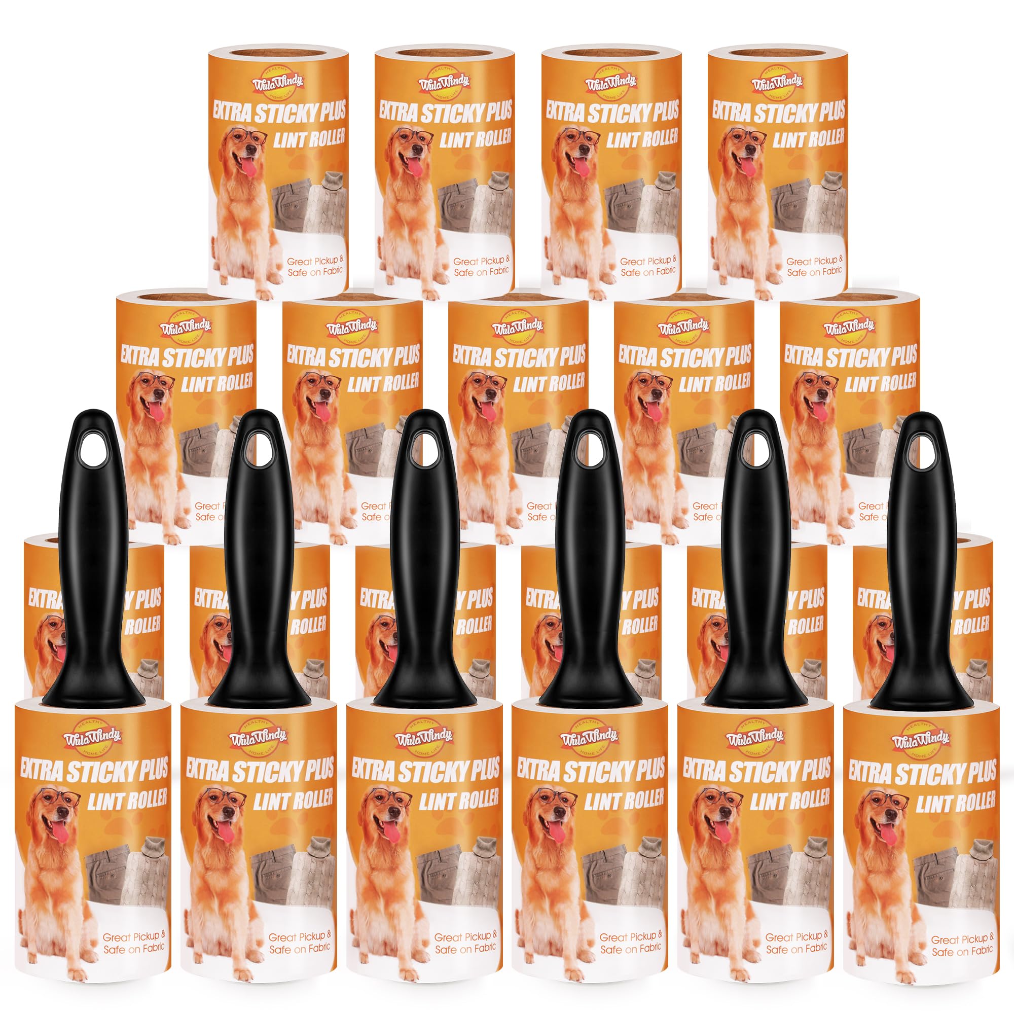 Extra Sticky Lint Roller, Mega Value Set 21 Pack for Pet Hair Removal, Lint Rollers for Pet Hair Extra Sticky, Dog & Cat Lint Remover for Clothes, Furniture, Carpet Image