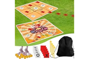 ERTIUANIO Fall Festival Thanksgiving Games for Kids Family Adults, 2-in-1 Bean Bag Toss & Giant Tic Tac Toe Outdoor Lawn Game,Thanksgiving Gifts and Decorations 4ft Fall Party Supplies for Holiday Gatherings