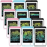 Zhehao 12 Pcs LCD Writing Tablet for Kids Colorful Drawing Doodle Board Drawing Tablet Erasable Reusable Electronic Draw Pad Gift for Boy Girl Xmas Educational Learning(6.5 Inch Screen,Fresh Color)