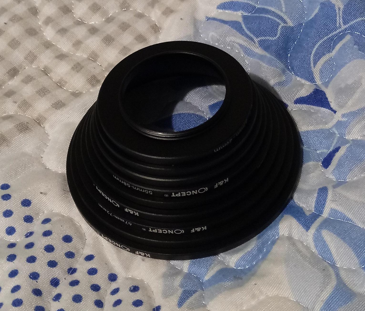 thumbnail image 2 of K&F Concept 18-Piece Filter Ring Adapter Set – Step-Up/Down Rings From 37mm To 82mm 2 of 5