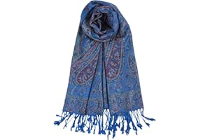 TUSHUSTY Pashmina Feel Shawls Wraps Rave Scarf for Women Soft Silky Reversible Men Scarves Hijab
