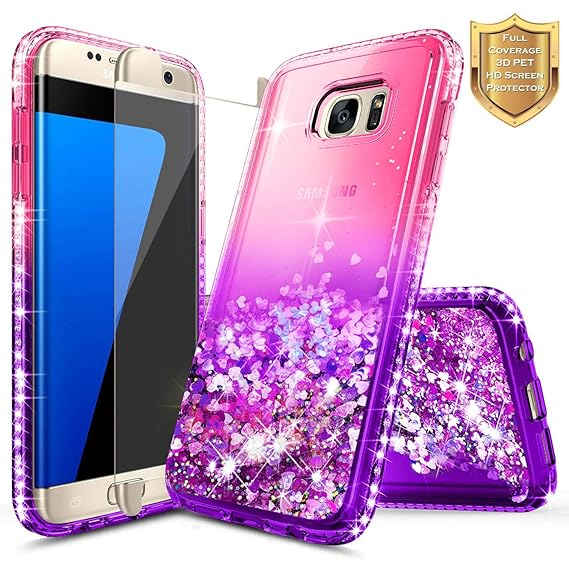 Amazoncom Galaxy S7 Edge Case Wfull Cover Screen Protector