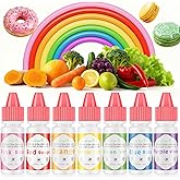 Waysaw Natural Food Colouring 7 Macaron Colours 6ml Liquid Food Colouring, FD&C & Artificial Dye Free Formula for Baking, DIY