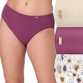 Bali womens Hi-cut Underwear Pack, Lux Cotton Essentials Hi-cut Underwear, Full Coverage Panties, Moisture-wicking, 3-pack