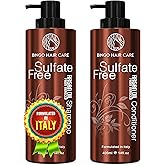 Moroccan Argan Oil Shampoo and Conditioner Set - Sulfate Free, Anti Frizz Hydrating Care for Women - Deep Moisturizing Treatment for Color, Keratin Treated, Curly, Damaged and Dry Hair