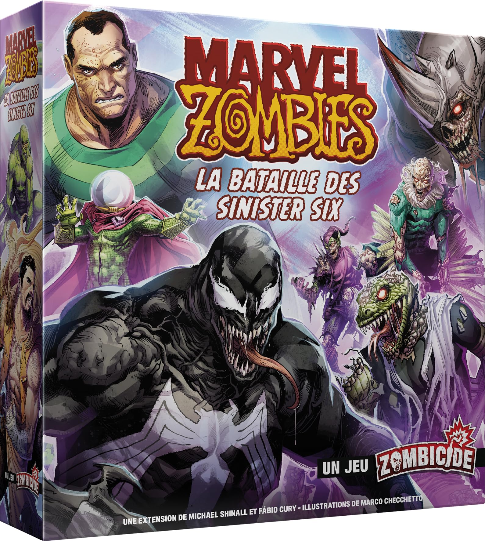 Asmodee - Cmon - Marvel Zombies Expansion: Battle of the Sinister Six - Zombicide Game - Miniatures Board Games - Cooperative Games for Adults and Children from 14 Years Old - French Version