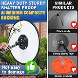 moveland 38 cm Convex Mirror Adjustable Acrylic Traffic Mirror 160 Degree view 2