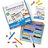 hand2mind Cuisenaire Rods: Early Math Activity Set, 30 Activities, Ages 5+ | Teaching Fraction Bars, Montessori Math Manipulatives, Math Teacher Must Haves Elementary, Kindergarten Homeschool Supplies