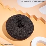 Miss Pouty 5-6 Inch Wide Big Hair Bun Donut Bridal Wedding Hollywood Style Brown view 6