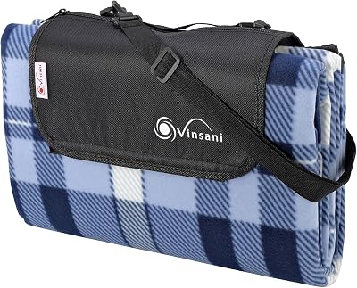 Vinsani Foldable Picnic Blanket 260 x 220 cm Anti Slip Waterproof Sand Proof