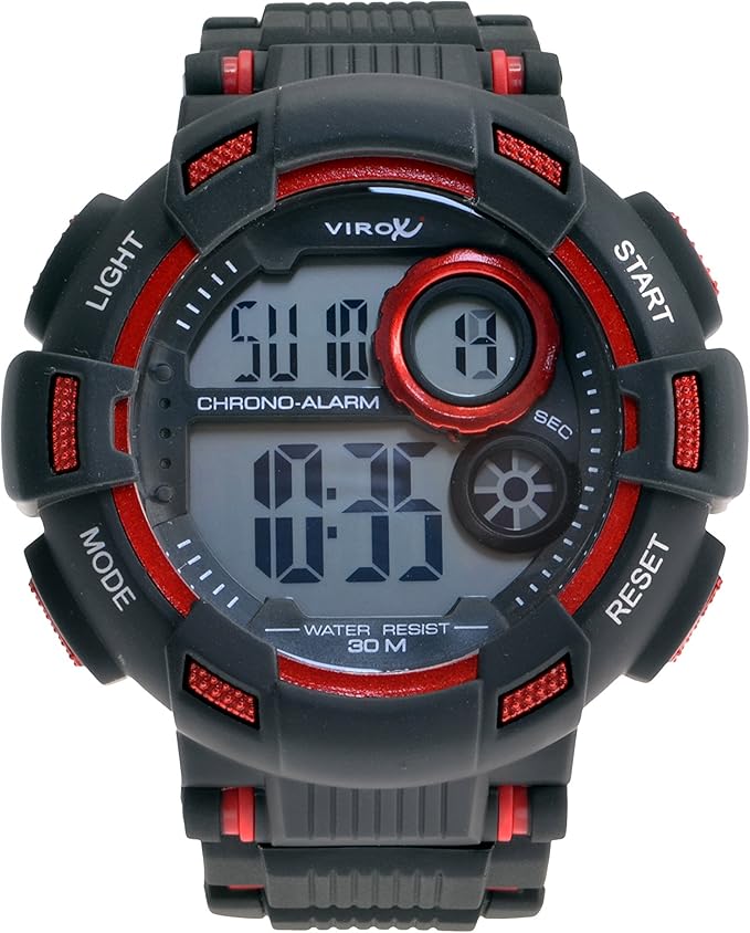 Sport Digital Watch Black and red Watches