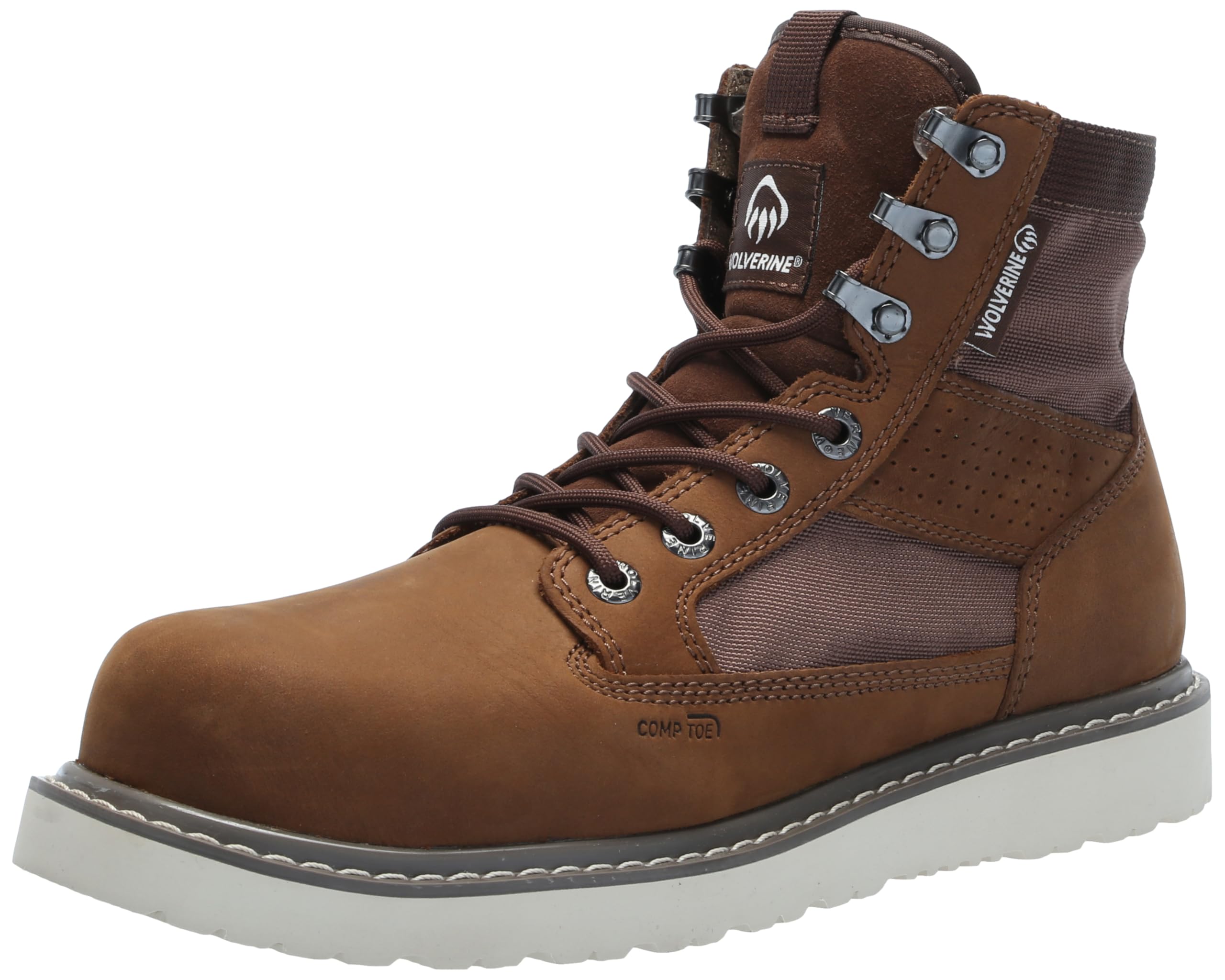 Wolverine Men’s Trade Wedge Unlined Canvas 6″ Composite Toe Industrial Boot, Dark Earth, 7.5 X-Wide