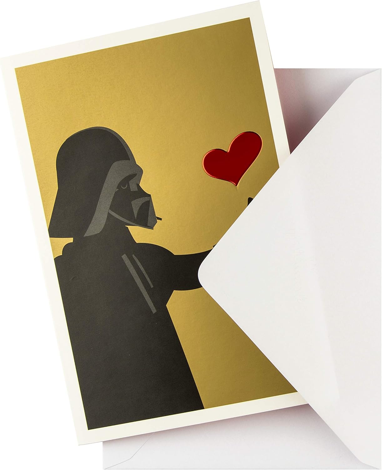 Hallmark Valentines Day Card, Star Wars Darth Vader & Heart Design, Black, Red, 20 cm by 13.8 cm - Image 3