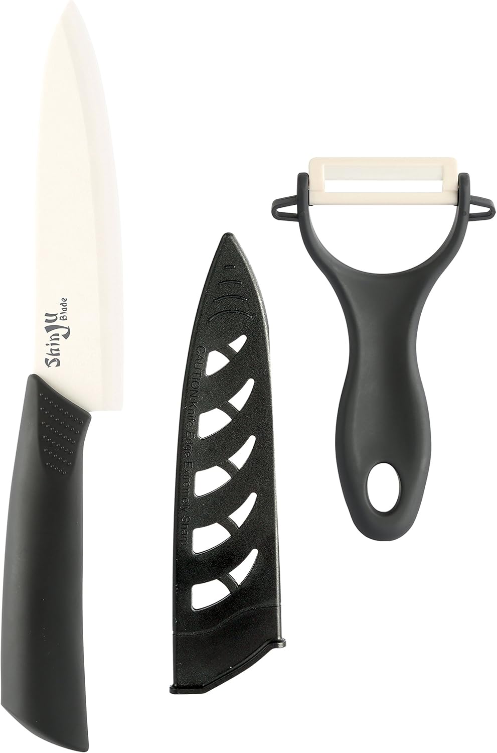 Novel Brands ShinJu Blade: Ceramic Knife & Peeler Set, Pearl