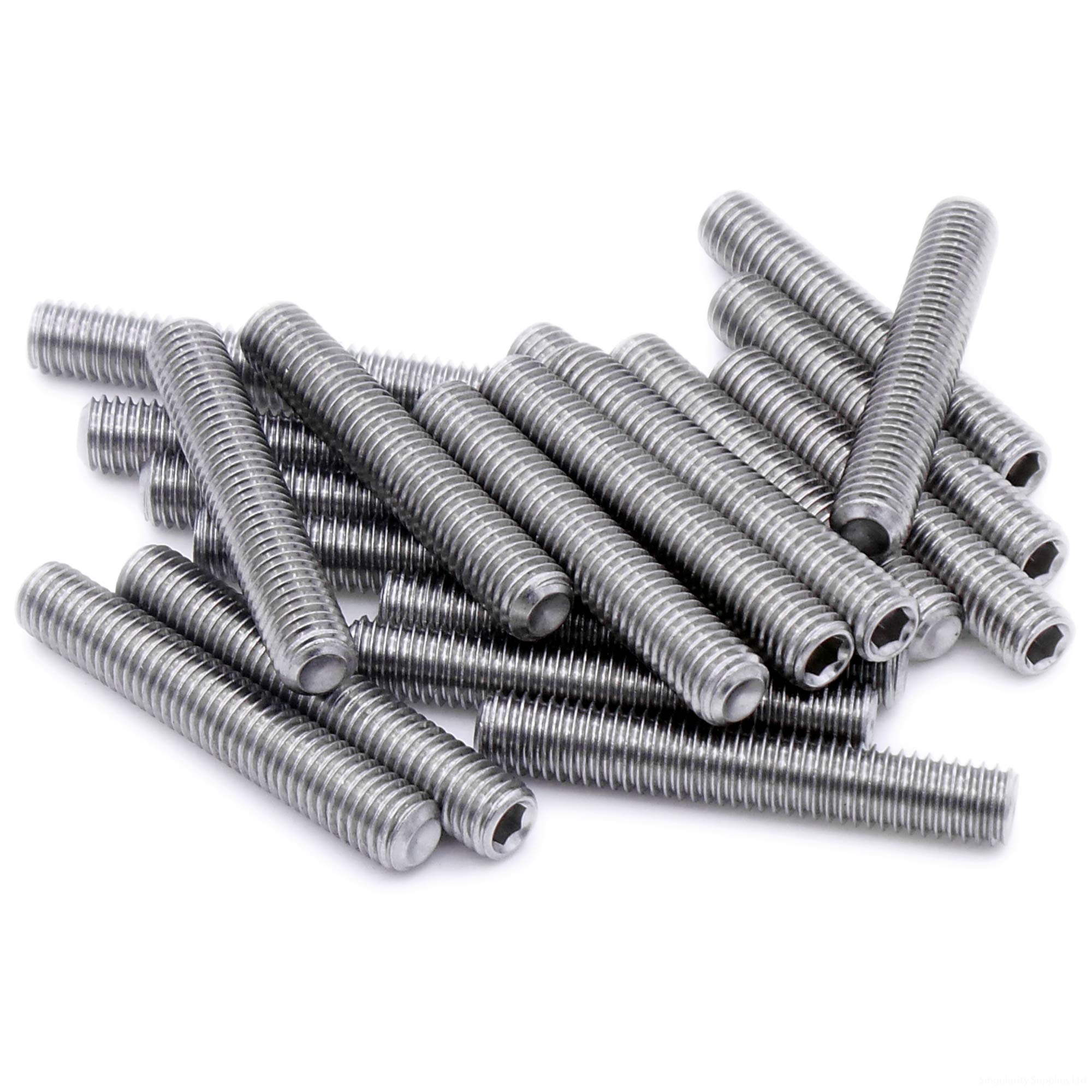 M8 (8mm x 10mm) Hex Socket Grub Screw (Cup Point) - Stainless Steel (A2) (Pack of 20)