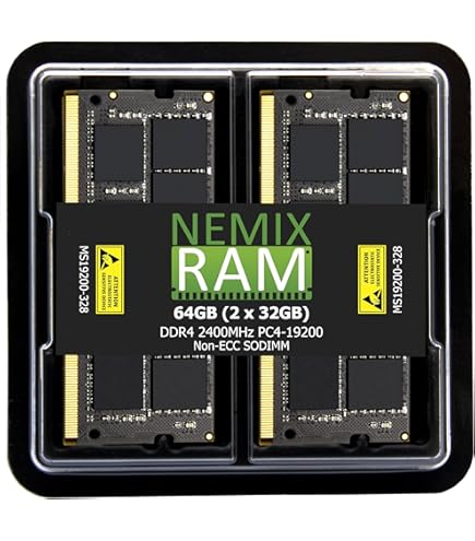 NEMIX RAM 64GB (2X32GB) DDR4 2666MHZ PC4-21300 2Rx8 1.2V