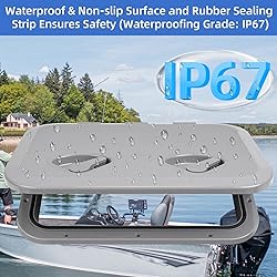Marine Boat Hatch&Lid,Marine Deck Access Hatch Gray