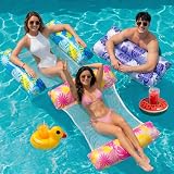 Cadoal 3 Pack Lilo Pool Floats with 2 Pumps and 2 Drink Holders view 4