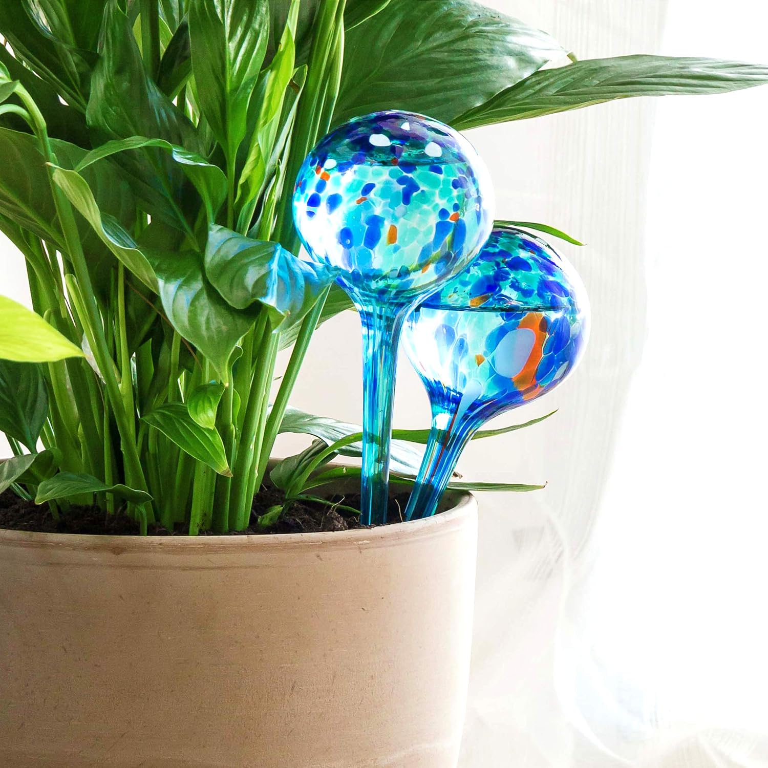 Automatic Watering Globes Aqua·Loon InnovaGoods 2 Units, Blue, 350 ml