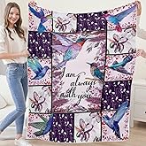 Treeswift I Am Always with You Hummingbird Blankets Soft Warm Fleece Hummingbird Throw Blankets for Kids and Adults Hummingbird Gifts for Women and Girls