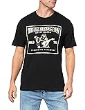True Religion Men's SRS Puff Crew Tee, Jet Black, S