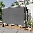 HENG FENG Outdoor Roller Shade 6'(W) x 6'(H) Cordless Exterior Roller Shade Patio Shades Roll up Outdoor Blinds for Porch Gazebo,Dark Grey