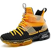 JMFCHI Kids Basketball Shoes High-top Sports Shoes Sneakers Durable Lace-up Non-Slip Running Shoes Secure for Little Kids Big Kids and Boys Girls