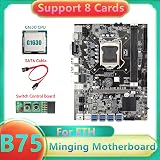 Lodokdre B75 Mining Motherboard 8x USB 3.0 G1630 CPU Switch Cable LGA1155 DDR3 view 6