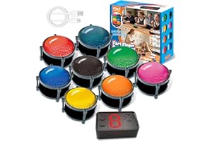 JYYUEHAI Wireless Buzzers System for Game Show, Family Feud Buzzer with Light, Show Who Buzzed First, 4 Modes, 165ft Distance, Rechargeable Answer Buzzers for Trivia Games, Classroom, Jeopardy, Quizzes Party