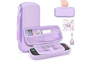 innoAura Switch 2 Carrying Case for NS Switch 2 (2025), with 9 Game Card Slots, Protective Travel Storage Case, Cute Pendant and Sticker, Purple