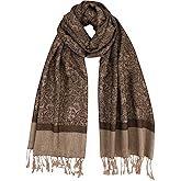 vimate Silky Paisley Pashmina Shawl Scarf-Women's Soft Double-side Jacquard Pashminas Wrap for Evening Dress Travel Shawl