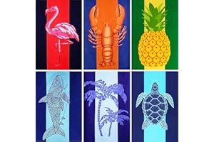 GENOVEGA 6 Packs Oversized Terry Beach Towel Set 36 x 72 Soft Thin Extra Large Big Pool Camping Swim Bulk Towels Blanket Clearance XL Travel Adult Essentials Cruise Accessories Must Haves Vacation Necessities